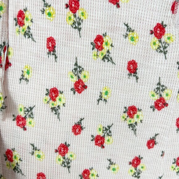 NWT Aerie Floral Snap Waffle One Piece Pajama Set - Picture 4 of 6
